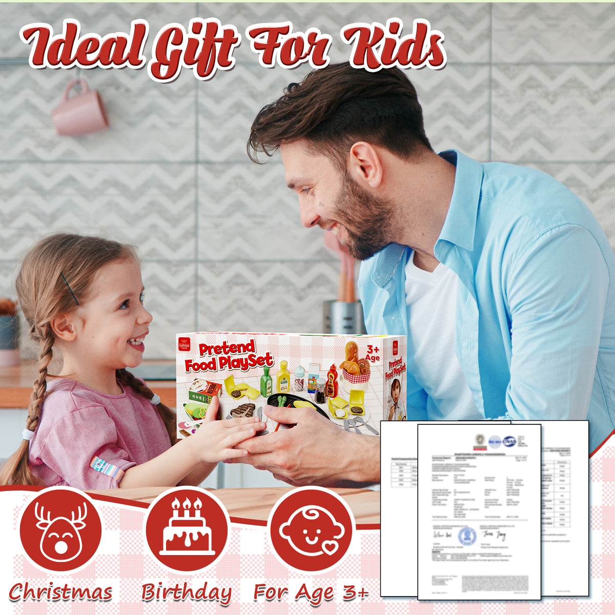 Pretend Play Food for Kids Kitchen - Cutting Toy Food with Storage Bag, Food Toys with Dumplings Steak, Fake Food with Bread Toy, Pretend Food, Play Kitchen Accessories, Boys Girls Gift