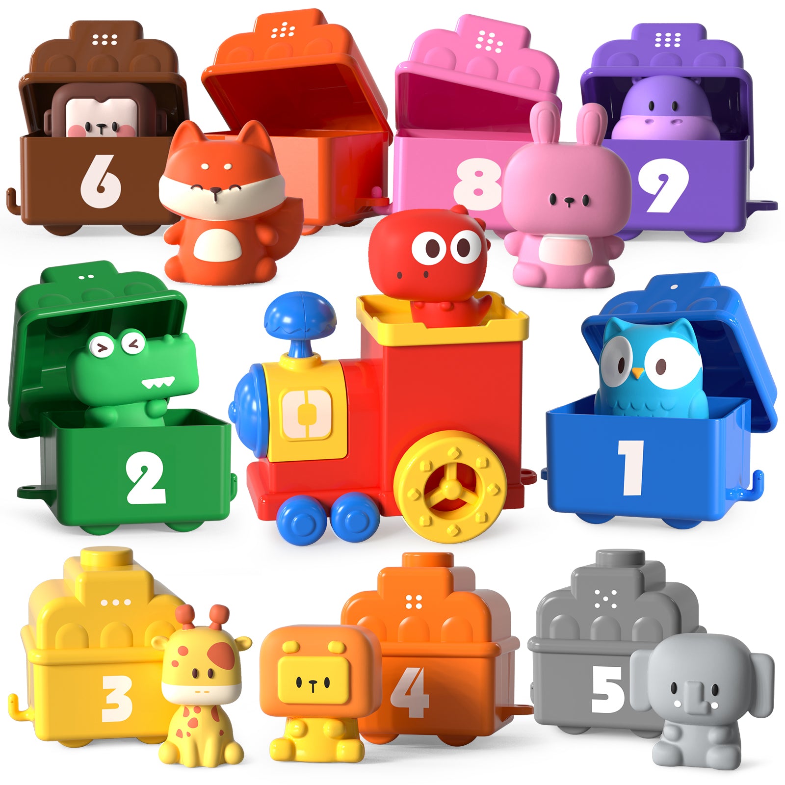 Toys for 1 Year Old, Train Set Montessori Learning Toddler Toys