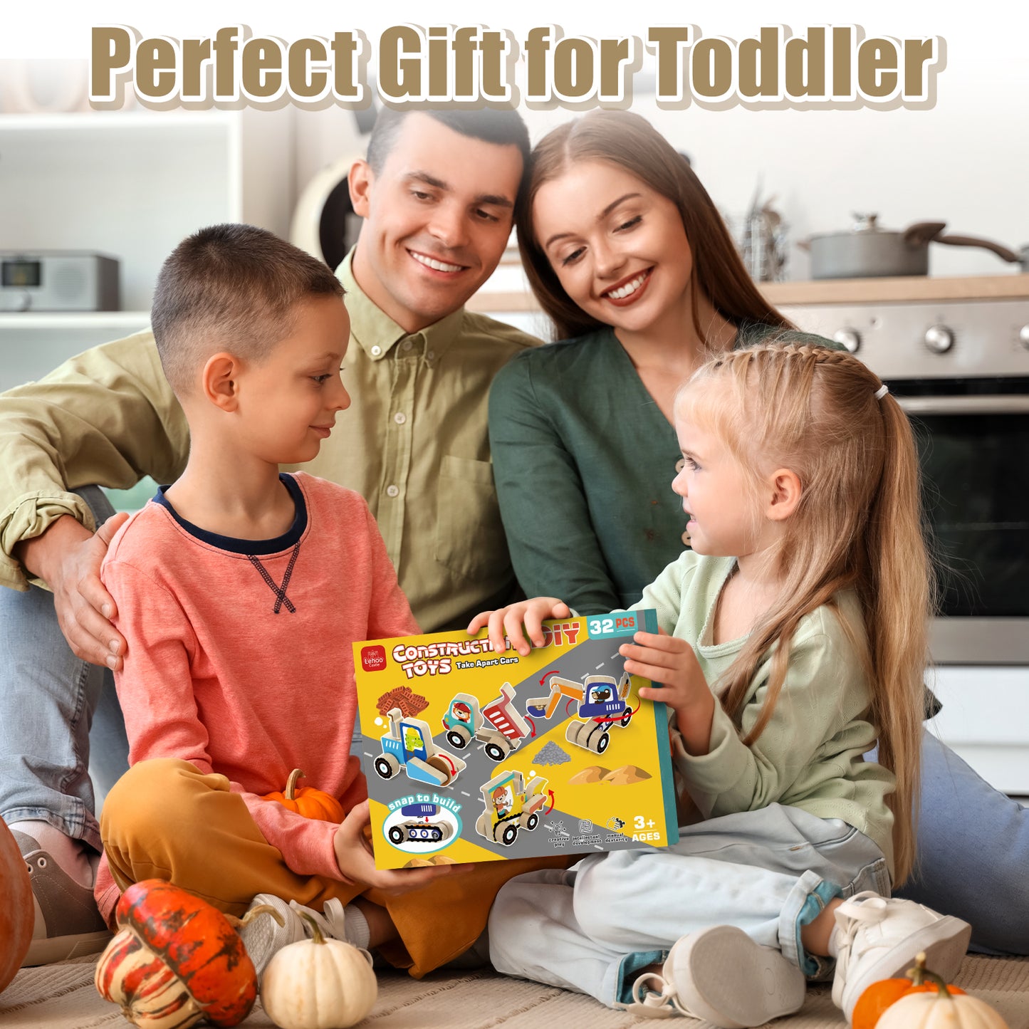 Toys for Boys 3 + Years Old, Construction Toys for Boys 3 6 Years, Construction Vehicle Take Apart Toys Cars For Toddlers, Wooden Cars Toys, Learning Educational Toys for Kids Birthday Gifts