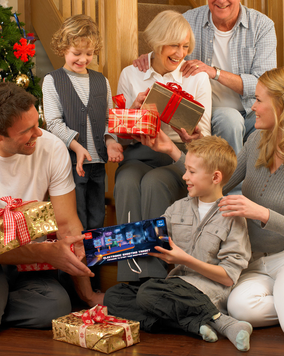 4 Electronic Digital Target, for Nerf Targets for Kids to Shoot, Shooting Targets with Auto-Reset - Blue