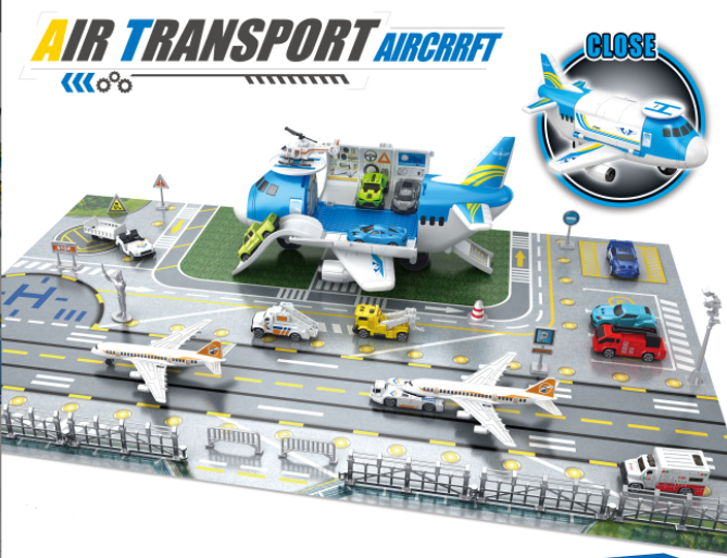 Airplane Toy, Airplane Toys for Years Old Boy, Toy Airplane for Boys Age 2-4 3-6 4-7, 6x Racing Cars 6x Transport Vehicles 3x Aircraft, Toys for