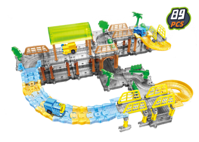 90pcs Train Set for Boys 3-5, Electric Train Tracks Set for Toddlers 2-4 Year Old, Race Train Toys, Christmas Toy Gifts for Kids Boys Girls Ages