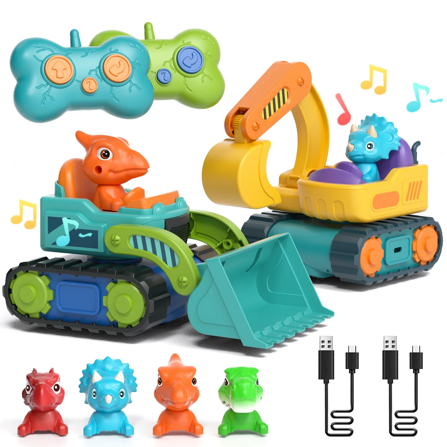 Remote Control Car for Toddlers, RC Cars for Toddler Toys 2-3, Dinosaur Toy Car for 2 3 4 Year Old Boy Toys