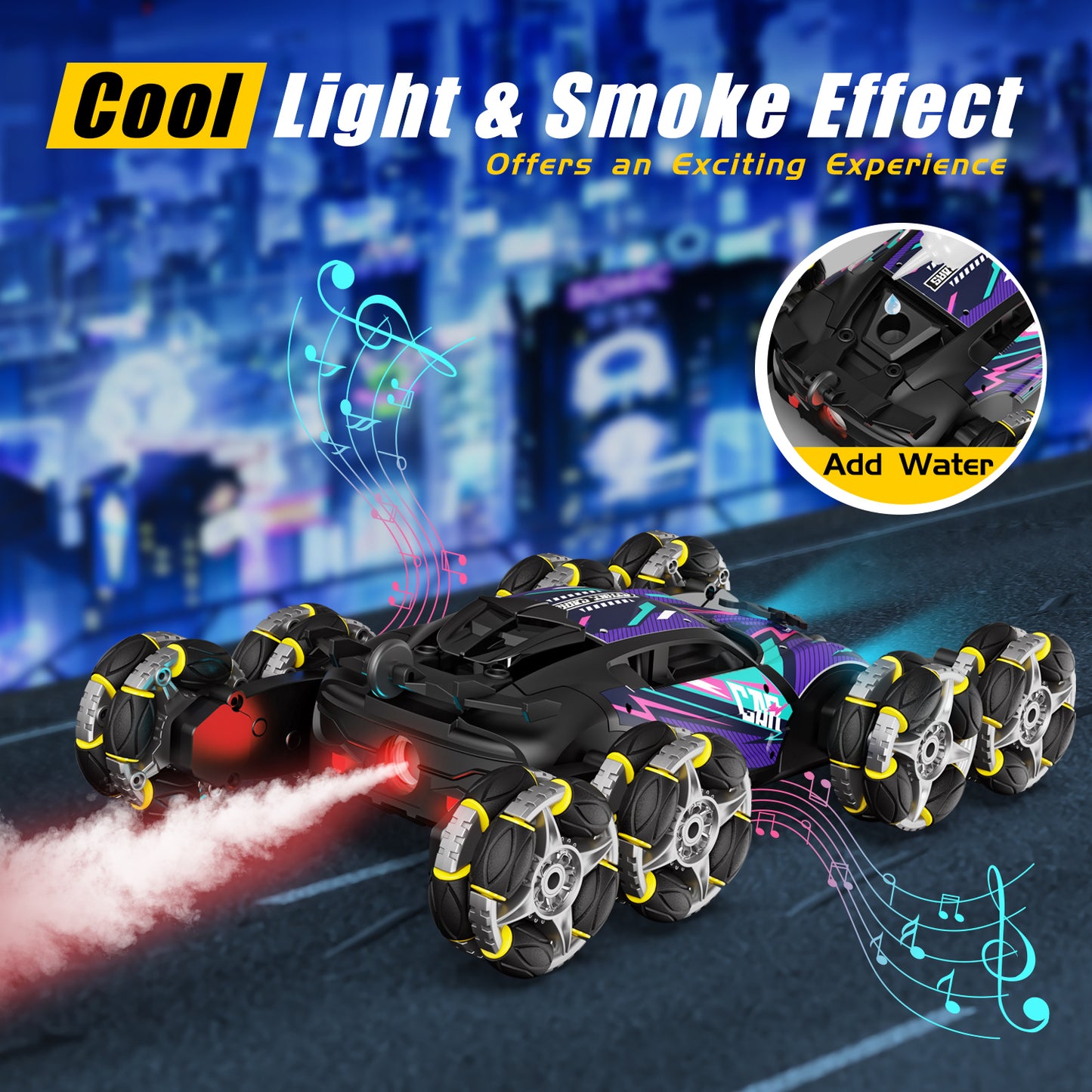 Remote Control Cars, 8WD RC Stunt Cars Toys for 6 7 8 9 10 Year Old Girl Boys, Transform Drift Climbing Racing Vehicle with with Spray, Light & Sound for Kid Age 8-12 Toys Birthday