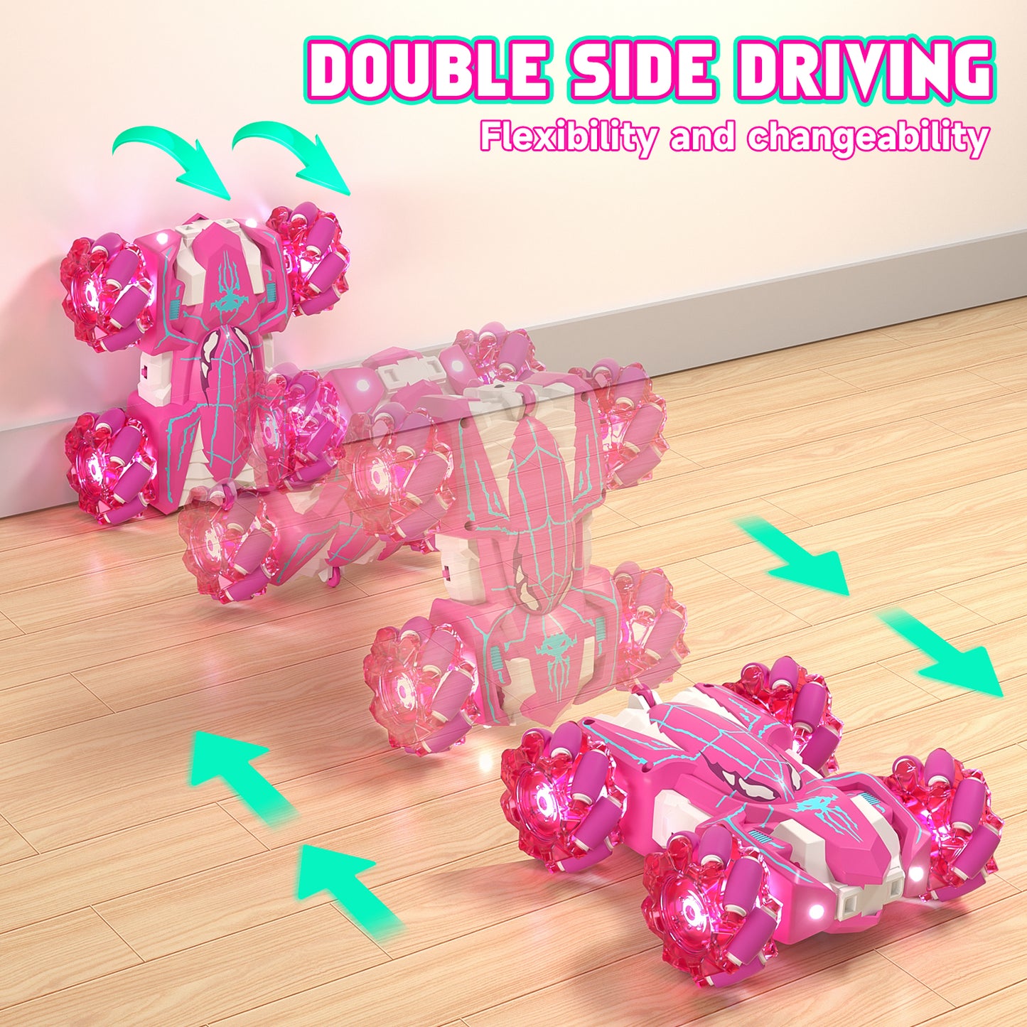 Remote Control Car, RC Cars Toys for 3 4 5 6 7 8 9 10 Year Old Girl Boys, 2.4Ghz Fast Stunt, Double Sided Race Car for Girls Kid Age 8-12 Outdoor Toys Birthday