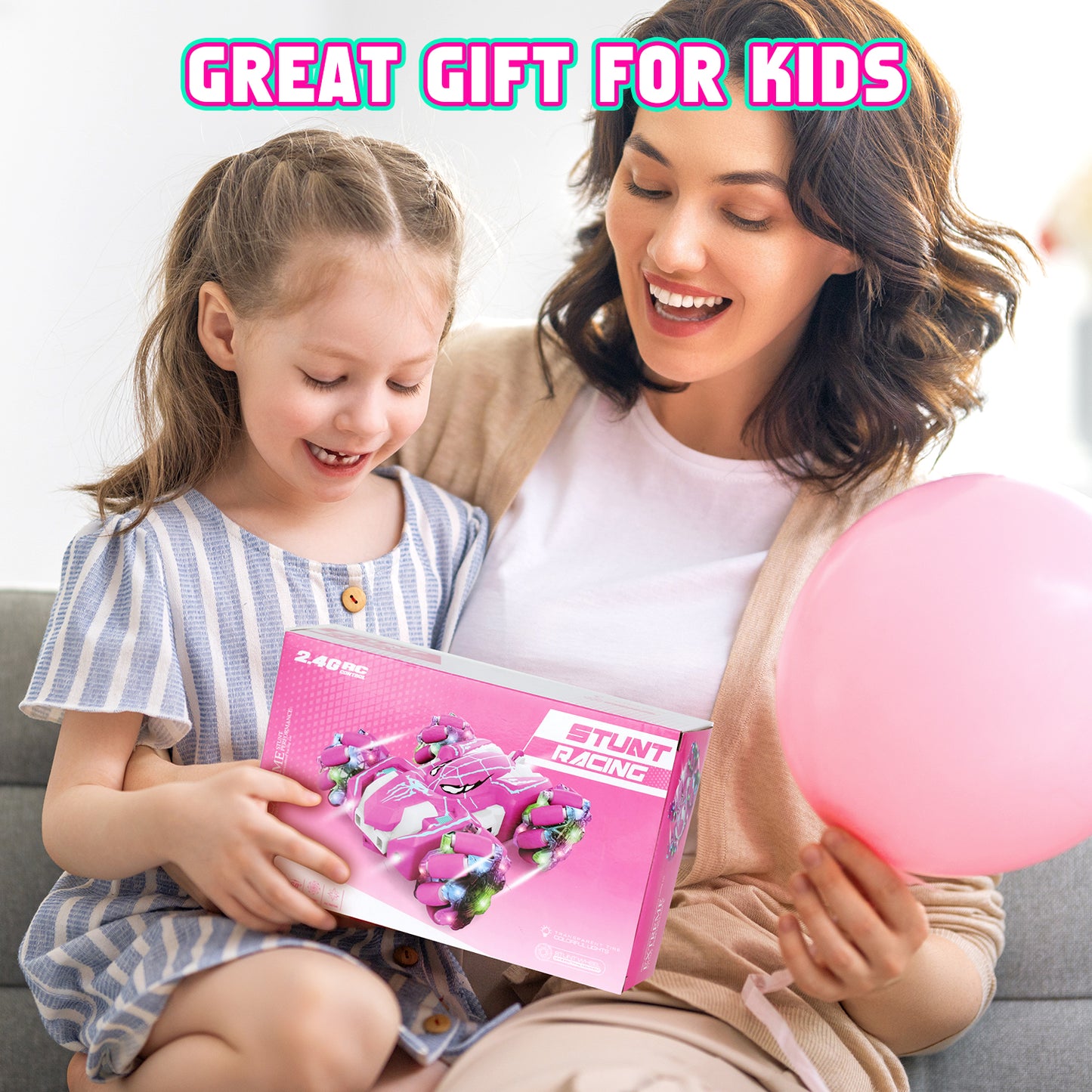 Remote Control Car, RC Cars Toys for 3 4 5 6 7 8 9 10 Year Old Girl Boys, 2.4Ghz Fast Stunt, Double Sided Race Car for Girls Kid Age 8-12 Outdoor Toys Birthday