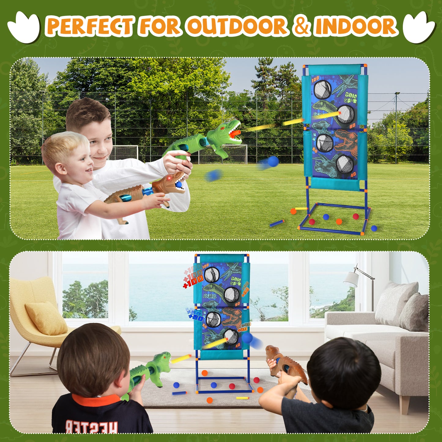 Dinosaur Toys Targets Game Toys for Kids Age of 4 5 6 7 8 9 10+ Year Old, Outdoor Toys Indoor Game