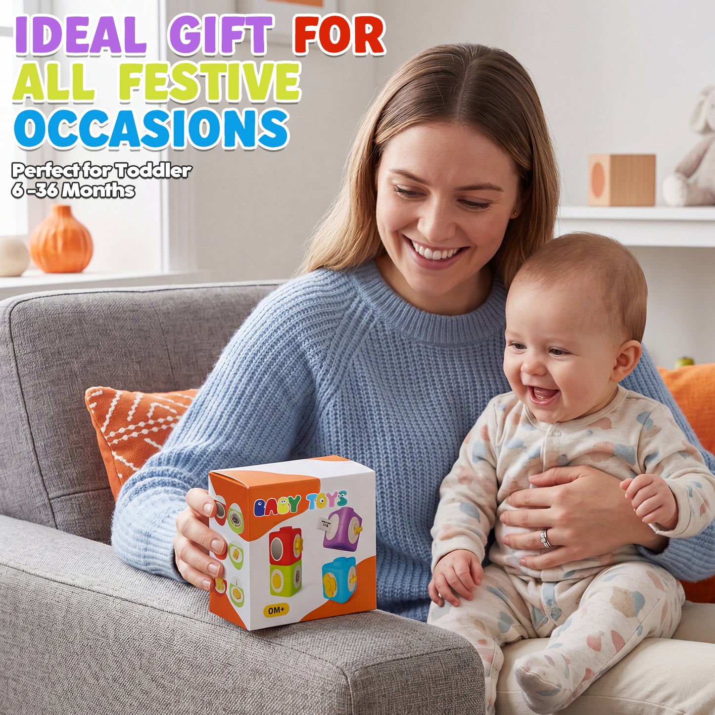 Stacking Toys for Toddlers 1-3, Montessori Baby Toys for 6+ Months, Sensory Stacking Blocks, Toddler Toys, Preschool STEM Learning Toys, Perfect Birthday Gift for Boys Girls 1 2 3 Year Old