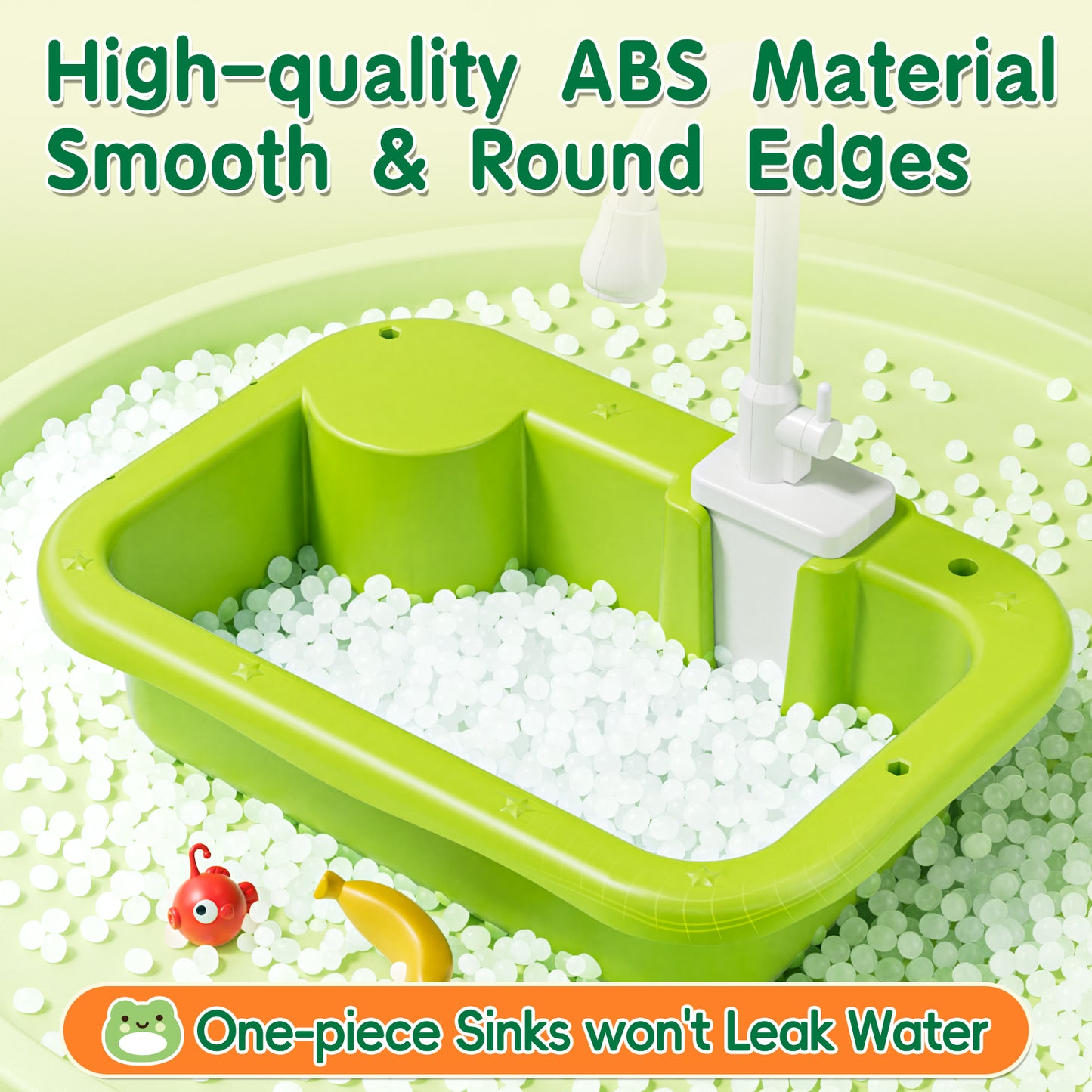 Play Sink with Running Water, Kitchen Play Sink Toy with Automatic Water Cycle System, Play Kitchen Accessories, Kids Pretend Play-Dishwasher Play Set for Boys Girls Toddlers 1 2 3 + Years Old Toys