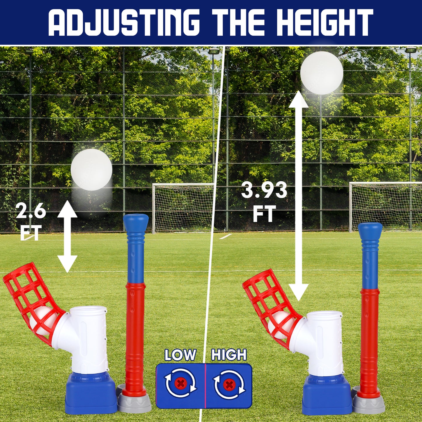 T Ball Set Toys for Kids Boys 3-5, Kids Baseball Toys Includes 6 Balls, for Age 3 to 6, Toddler Baseball Game Sports & Outdoors Toys, Auto Ball Launcher