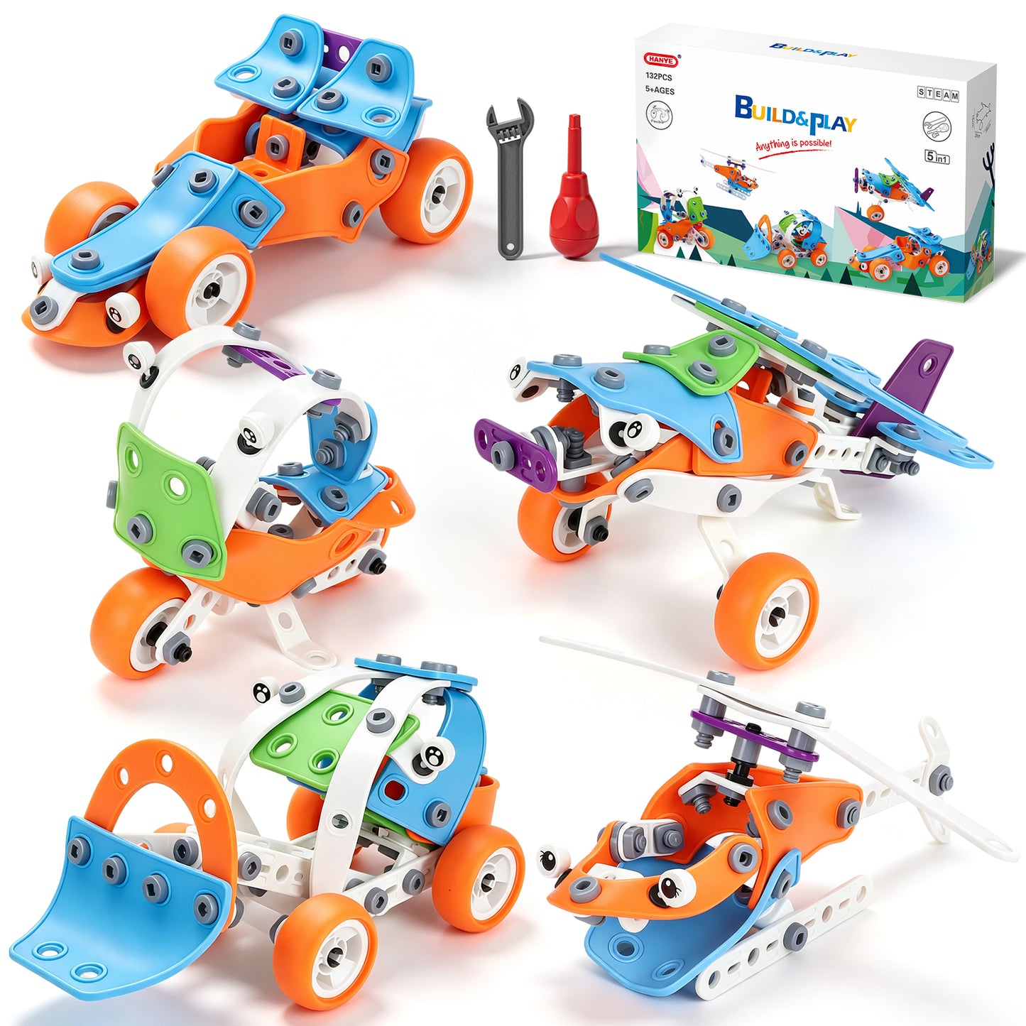 Building Blocks for Kids, STEM Toys for 3 4 5 6 7 8+ Year Old Boys Girls, Educational Construction Kits Games, Erector Set Creative Activities Games, Best Gifts for 3-8 Year Old Kids