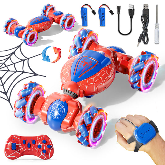 Remote Control Cars, RC Cars Gesture Sensing Stunt Car for Boys 6 7 8 9 10 11 12 Year Old, 360° Rotating 4WD with Light & Music 2.4Ghz Hand Controlled Car Birthday Presents for Kids Age 6-12, 8-12