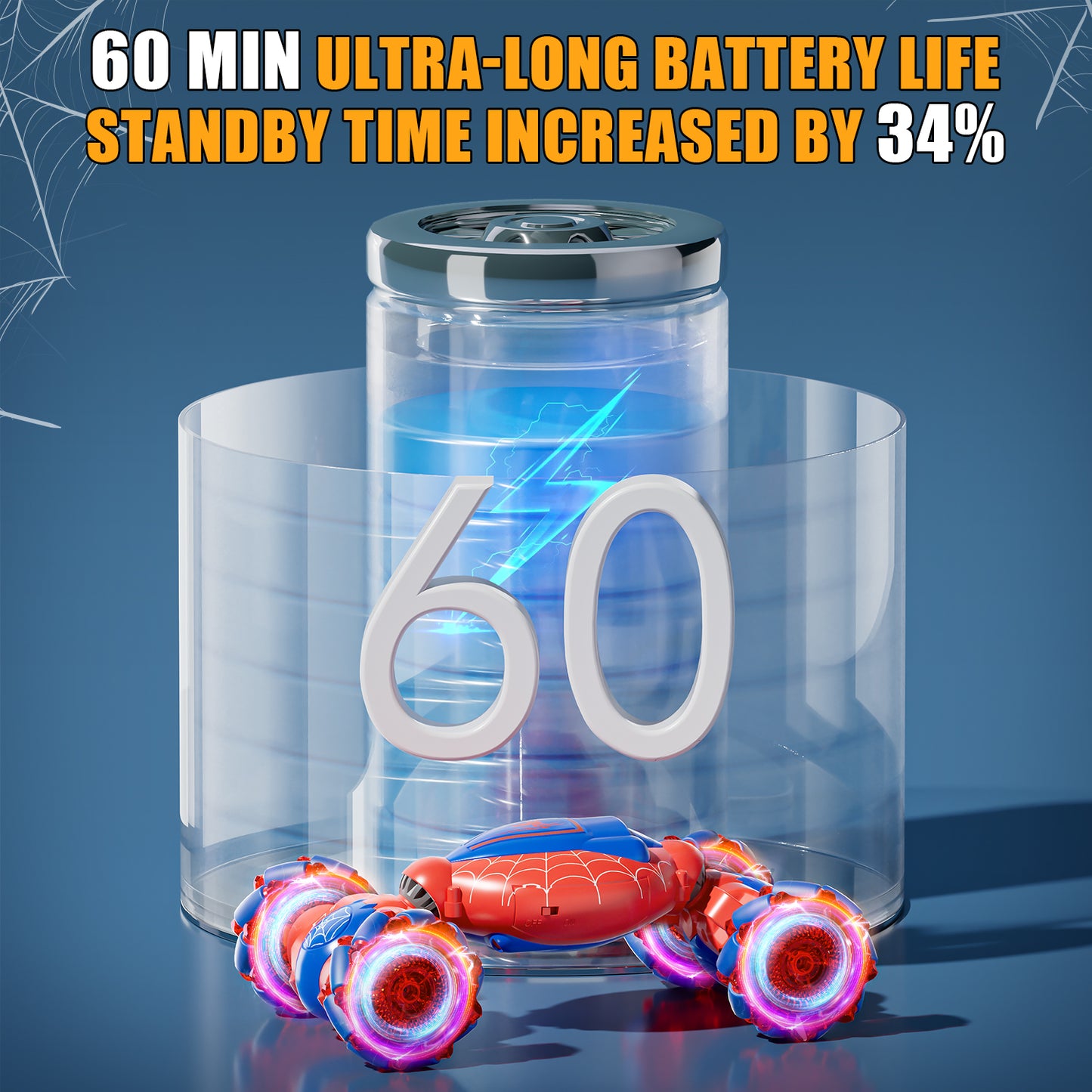 Remote Control Cars, RC Cars Gesture Sensing Stunt Car for Boys 6 7 8 9 10 11 12 Year Old, 360° Rotating 4WD with Light & Music 2.4Ghz Hand Controlled Car Birthday Presents for Kids Age 6-12, 8-12