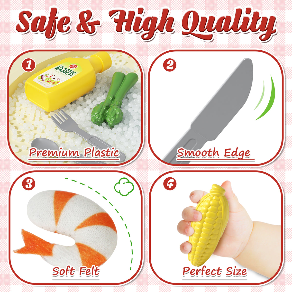 Pretend Play Food for Kids Kitchen - Cutting Toy Food with Storage Bag, Food Toys with Dumplings Steak, Fake Food with Bread Toy, Pretend Food, Play Kitchen Accessories, Boys Girls Gift