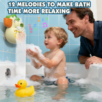 Automatic Bubble Bath Toys for Kids Age 1 2 3, Dinosaur Baby Bath Toys with Sounds and Lights, Light up Bath Bubble Machine for Bathtub Toys