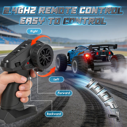 Remote Control Truck, 1:18 All Terrain Rc Truck High Speed Fast 15KM/H, RC Truck with 2.4Ghz & Light & 2 1200 mAH Batteries, Remote Control Car Toys for Boys 5 to 8 Years