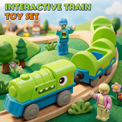 Train Set Accessories, Battery Operated Locomotive Train, Powerful Engine Train Vehicles Fit All Major Brands Track Railway System