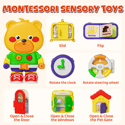Montessori Learning Toys for 1 Year Old, Busy Board for Toddlers, Toddler Toys for Boys Girls 1 2 3 Year Old, Preschool Toys, Perfect Birthday Gift