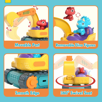 Remote Control Car for Toddlers, Rechargeable RC Cars for Toddler Toys 2-3, Dinosaur Toy Car for 2 3 4 Year Old Boy Toys