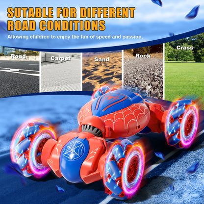 Remote Control Cars, RC Cars Gesture Sensing Stunt Car for Boys 6 7 8 9 10 11 12 Year Old, 360° Rotating 4WD with Light & Music 2.4Ghz Hand Controlled Car Birthday Presents for Kids Age 6-12, 8-12