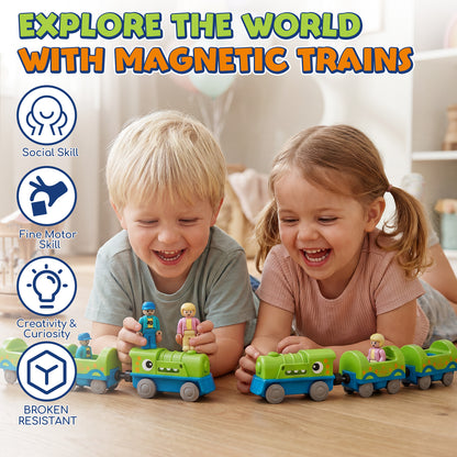 Train Set Accessories, Battery Operated Locomotive Train, Powerful Engine Train Vehicles Fit All Major Brands Track Railway System