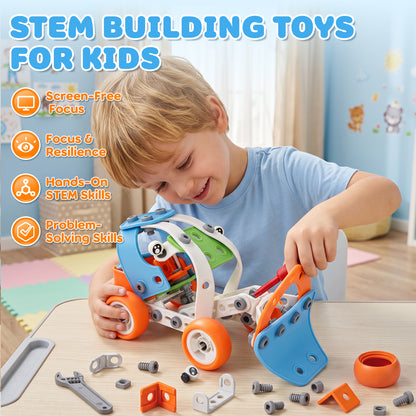 Building Blocks for Kids, STEM Toys for 3 4 5 6 7 8+ Year Old Boys Girls, Educational Construction Kits Games, Erector Set Creative Activities Games, Best Gifts for 3-8 Year Old Kids