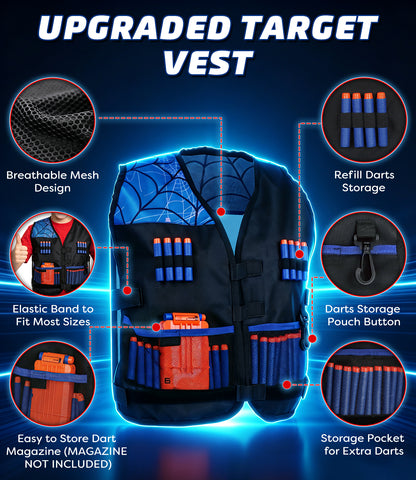 4 Electronic Digital Target, Nerf Targets for Kids to Shoot, Shooting Targets with Auto-Reset - Red