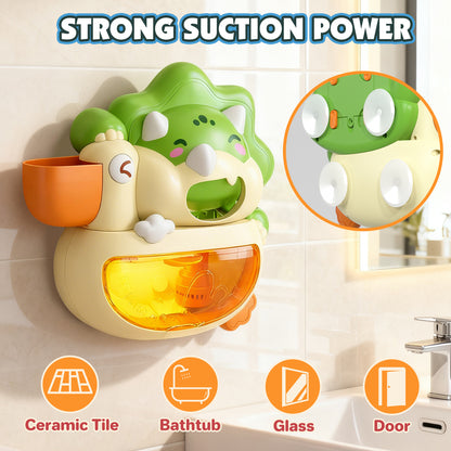 Automatic Bubble Bath Toys for Kids Age 1 2 3, Dinosaur Baby Bath Toys with Sounds and Lights, Light up Bath Bubble Machine for Bathtub Toys