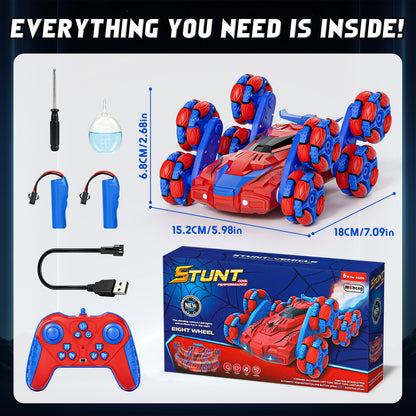 Remote Control Car, 8WD RC Car Toys for Boys, 2.4Ghz RC Car with Light & Spray, Transform Drift RC Stunt Cars Toys for Boys 5 6 7 8 9 10 Years, RC Cars for Boy Outdoor Toys Birthday Gift