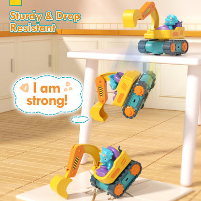 Remote Control Car for Toddlers, Rechargeable RC Cars for Toddler Toys 2-3, Dinosaur Toy Car for 2 3 4 Year Old Boy Toys