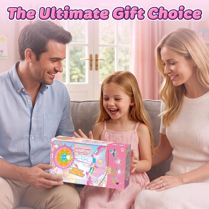 Bow and Arrow Set for Kids, Unicorn Toys for 5 Year Old Girls, LED Light Up Archery Toy Set with 10 Suction Cup Arrows, Target & Quive, Indoor and Outdoor Toys for Girls