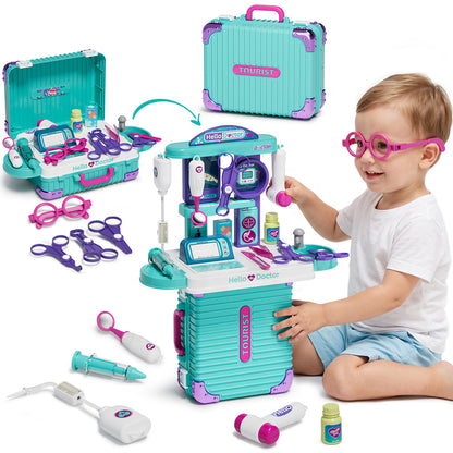 Doctor Kit for Kids, Pretend Play Medical Kit Toy, Pretend Medical Station with Accessories for 2 3 4 5 Year Old Boys Girls, Doctor Kit Toy for Kids Birthday Gifts