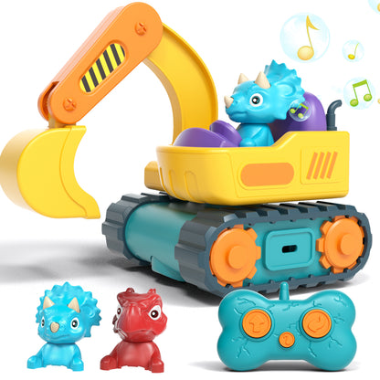 Remote Control Car for Toddlers, Rechargeable RC Cars for Toddler Toys 2-3, Dinosaur Toy Car for 2 3 4 Year Old Boy Toys