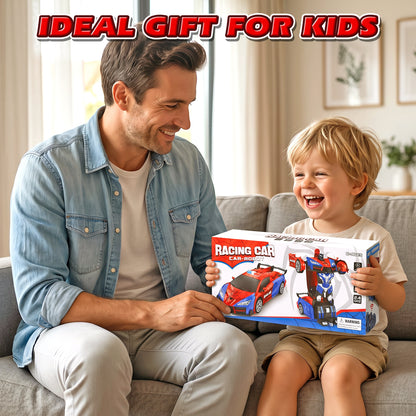 Remote Control Car - Transform Spider Car Toy, One Button Deformation to Robot with Light, 2.4Ghz Remote Control Car with 360° Rotating, Police Car Toy for 3 6 Years Boys