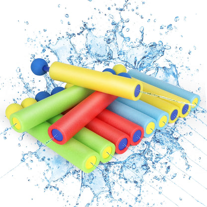 12 Pack Water Blaster Super Soaker Guns Set for Kids Adult, 30ft Water Guns with Plastic Handle, Perfect Water Toy for Outdoor Swimming Pool Beach