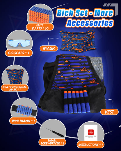 4 Electronic Digital Target, for Nerf Targets for Kids to Shoot, Shooting Targets with Auto-Reset - Blue