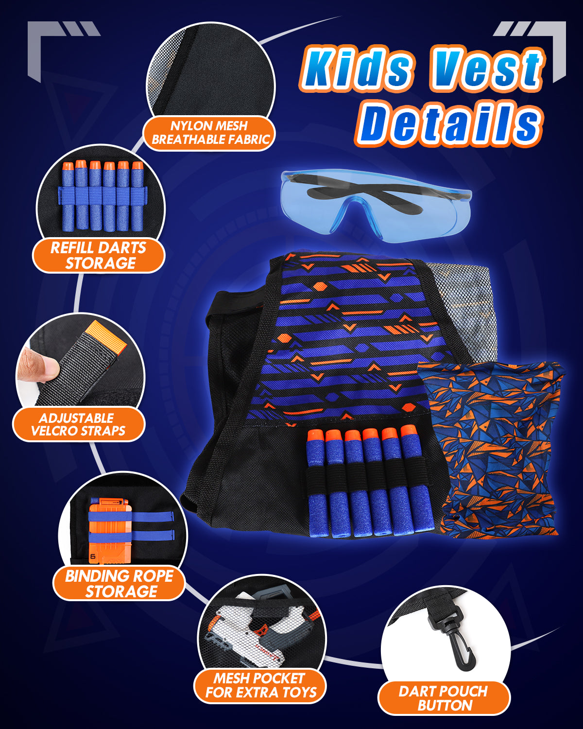 4 Electronic Digital Target, for Nerf Targets for Kids to Shoot, Shooting Targets with Auto-Reset - Blue