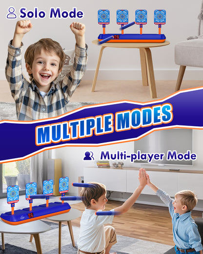 4 Electronic Digital Target, for Nerf Targets for Kids to Shoot, Shooting Targets with Auto-Reset - Blue