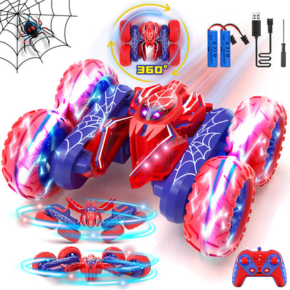Remote Control Car, Toys for Boys 8-11 Years, 2.4Ghz Fast Stunt with 360° Rotation Cool Light, RC Car Toy for Boys 5 6 7 8 9 10 11 Year Old, Outdoor Toys Birthday Gift for Boys