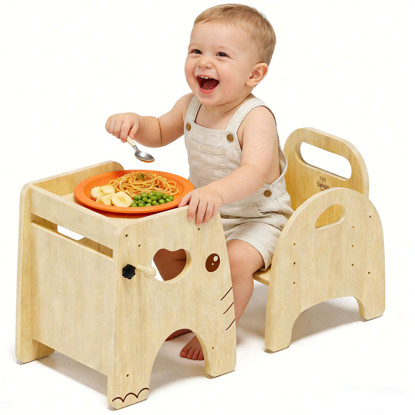 Toddler Table and Chair Set, Wood Toddler Table and Chairs, Montessori Weaning Baby Table Chair Set, Ideal for Mealtime, Learning, and Play, Easy to Assemble