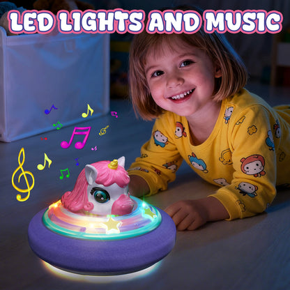 Hover Soccer Ball, Soccer Games with LED Lights, Indoor & Outdoor Sports Games Toys for Girls, Light-Up Toys Game Hover Soccer Ball for Kids 2 3 4 5 6 7 8 Year Old