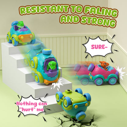 Remote Control Car for Toddlers, Dinosaur Toys Car with Lights & Music, Rechargeable RC Cars for Toddler, Toys for Boys 2 to 4 Years Old