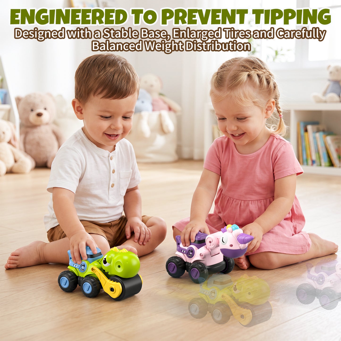 Toys for 1 Year Old, Dinosaur Vehicle Toy Cars For Toddlers, Pull Back Cars Baby Toys, Press And Go Toy Cars, Toy Car for 1 Year Old Toddler