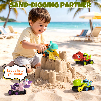 Toys for 1 Year Old, Dinosaur Vehicle Toy Cars For Toddlers, Pull Back Cars Baby Toys, Press And Go Toy Cars, Toy Car for 1 Year Old Toddler