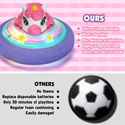 Hover Soccer Ball, Soccer Games with LED Lights, Indoor & Outdoor Sports Games Toys for Girls, Light-Up Toys Game Hover Soccer Ball for Kids 2 3 4 5 6 7 8 Year Old