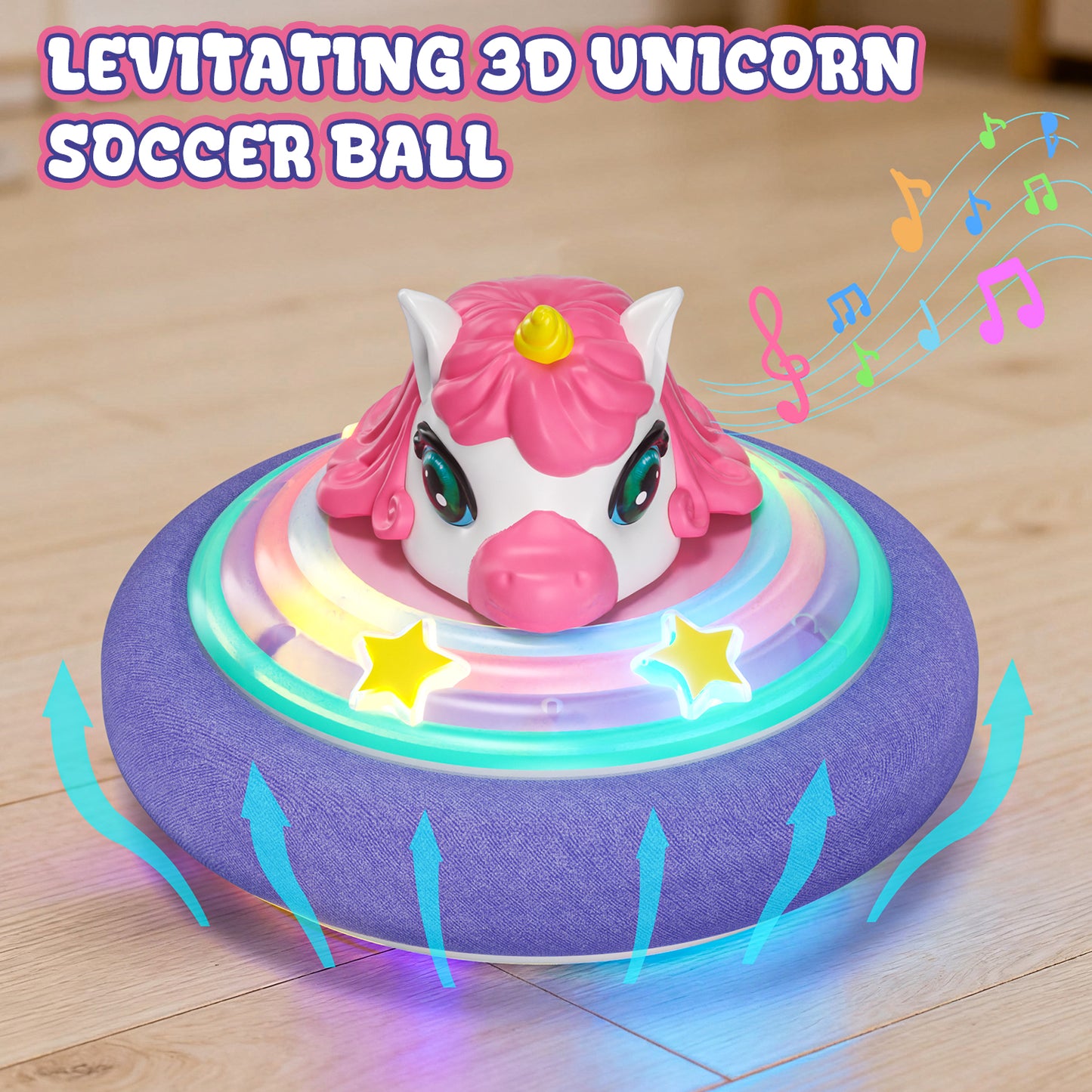 Hover Soccer Ball, Soccer Games with LED Lights, Indoor & Outdoor Sports Games Toys for Girls, Light-Up Toys Game Hover Soccer Ball for Kids 2 3 4 5 6 7 8 Year Old