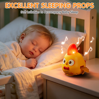 Crawling Toys, Baby Toys 6-12 Months, Musical Dancing Chicken Toy Set with Mama and Babys, Crawling and Interaction Toy for 1 Year Old Toddler