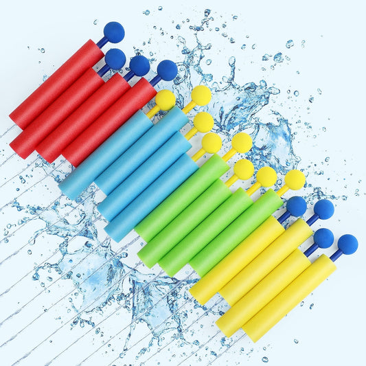 16 Pack Water Blaster Super Soaker Guns Set for Kids Adult, 30ft Water Guns with Plastic Handle, Perfect Water Toy for Outdoor Swimming Pool Beach