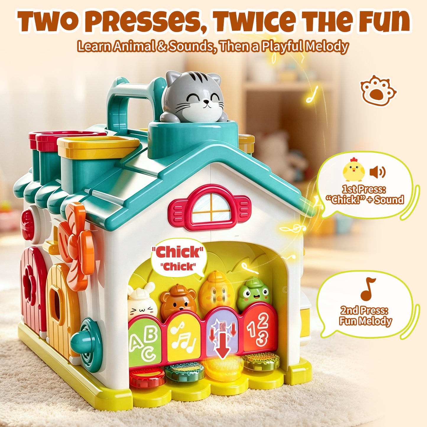 Montessori Learning Toys for 1 Year Old, Busy Board for Toddlers, Toddler Toys for Boys Girls 1 2 3 Year Old, Early Educational Preschool Toys, Development Sensory Toys, Perfect Birthday Gift