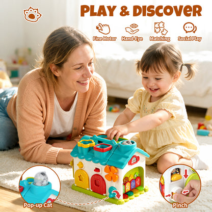 Montessori Learning Toys for 1 Year Old, Busy Board for Toddlers, Toddler Toys for Boys Girls 1 2 3 Year Old, Early Educational Preschool Toys, Development Sensory Toys, Perfect Birthday Gift